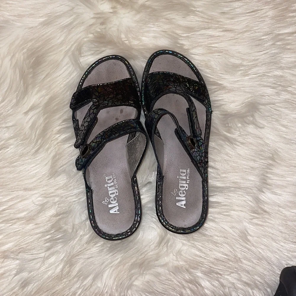 Alegria Loti Tectonic Iridescent Sandals #372 - Picture 4 of 7